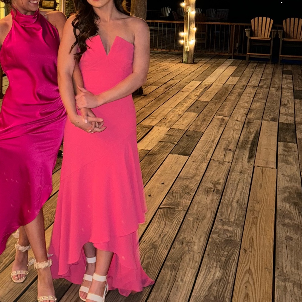 Jill Stuart Vibrant Pink Strapless Dress - Picture 3 of 4